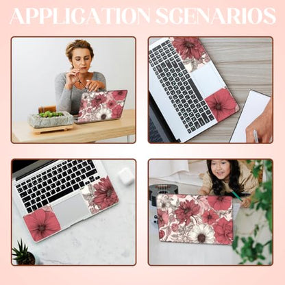 SUPERDANT Laptop Skin Sticker Flower Laptop Decals Personalized Universal Notebook Computer Wrap Vinyl Skin Stickers Cover Art Decal Removable 12-15.6 Inch Waterproof Scratch-Resistant Gifts Pink - color: Pink
