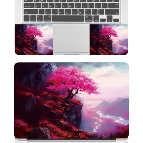 Universal Laptop Skin Sticker Decal for 11.6”12" 13" 13.3" 14" 15" 15.4" 15.6" Reusable Waterproof Scratch-Scratch Resistant Protective Vinyl Laptop Notebook Skin Stickers,Cherry Blossoms in Mountain - color: Cherry blossoms in mountain
