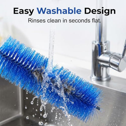 Fan Cleaning Brush, 2026 New Bendable Microfiber Head Dusting Brushes, Reusable Fan Cleaner Brush Dust Remover for Electric Fans, Air Conditioning, Car Vents and Blind，Blue：43cm - color: Blue, size: 43cm