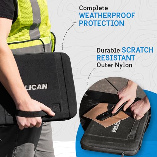 Pelican Adventurer Laptop Bag/Case with Secure Zip Lock (14.2 Inch) - Black | Scratchproof, Waterproof, and Heavy Duty Laptop Sleeve with Elastic Carrying Handle for All Laptops from 12 to 14.2 Inches - size: 14.2 Inch - Adventurer Series