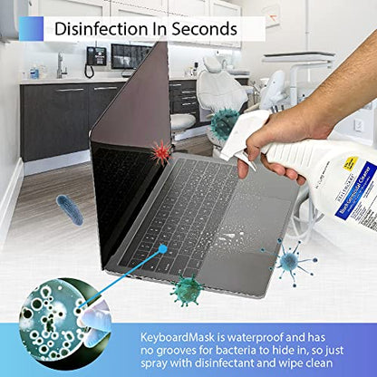 KeyboardMask for MacBook Pro 16" Matte Finish Full Cover for Keyboard + Touchbar/Pad/ID Work While Covered Ultra Thin Keyboard Cover Protector Waterproof MacBook Pro 16" (2016 2017 2018 2019 2020) - size: For Apple MacBook Pro 16, 14.09 x 9.45 inches