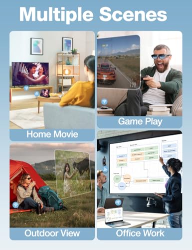 AIMIBO Wireless Display Adapter for AR Glasses, HDMI+USB-C | 5000mAh, 5G 60Hz, AirPlay/Miracast/DLNA for iOS/Android/Windows. Works with XREAL/Viture/RayNeo/Rokid, TV/monitor/projector.
