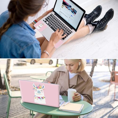 Universal Laptop Skin for 13-16 Inch Laptops,Vinyl Protective Sticker Decal,Easy DIY Trim-to-Fit for HP/Dell/MacBook,Bubble-Free & Removable,Pink Cute Alpaca - color: Pink Cute Alpaca