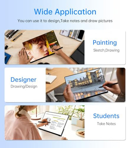 Portable Monitor Touchscreen 15.6" with Stylus Pen, Travel Monitor FHD IPS 10-Point Touch Screen, Protective Sleeve, Built-in Stand, HDMI USB C External Screen for Mac, Laptop, PC