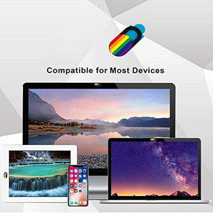 SIREG Webcam Cover Ultra Thin - Web Camera Cover fits Laptop,Tablet, Computer, Smartphone, Protect Your Privacy and Security,Strong Adhesive (Rainbow-Black & 3 Pack) - color: Rainbow-Black & 3 pack