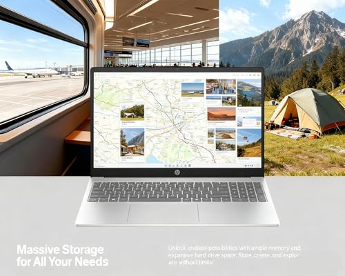 Customized HP 15.6" HD Touchscreen Laptop, i3, 8GB RAM 256GB SSD | Windows 11 Home | RAM Upgradable to 64GB | Storage Upgradable to 2TB | Webcam with Dual Microphone | Retains HP Warranty