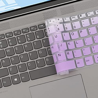 Keyboard Cover for Lenovo Ideapad Flex 5 5i 15.6" 16", IdeaPad Slim 5 5i 15" 16", Lenovo Yoga 7 7i 15.6 16, Yoga Slim 7/IdeaPad Slim 7 15.6, Ideapad 3/Ideapad 5 15.6 17.3, IdeaPad 3i 15 -GPurple - color: GradualPurlple
