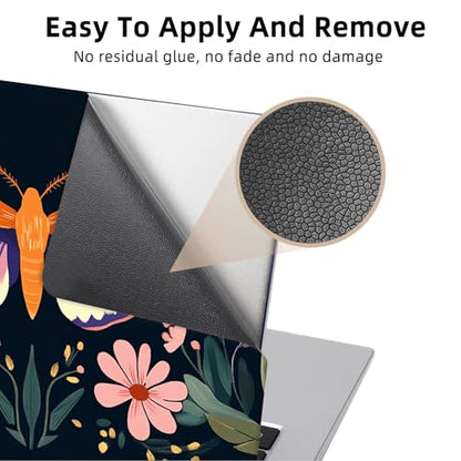 Aesthetic Laptop Skin Cover,12-15.6 Inch Universal Vinyl Sticker Decal,Waterproof Scratch-Resistant Notebook Wrap,Removable Residue-Free Protector,Butterfly Floral Pattern - color: Butterfly Floral Pattern