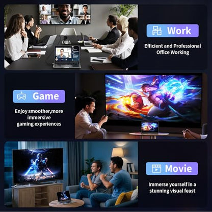MaxRenard USB-C to DisplayPort 2.1 Cable 16K@30Hz/8K@120Hz/4K@240Hz Gaming-Grade, Thunderbolt 4/3 Compatible 40Gbps High-Speed, for MacBook M4/Dell XPS/Surface Pro & Gaming Monitors (10Feet) - size: 10Feet, style: 16K-1Pack