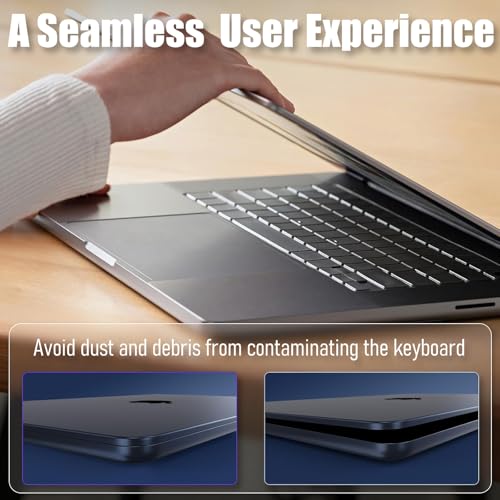 Bestac Ultra Thin Clear Keyboard Cover, Compatible with 2021-2025 M1/M2/M3/M4/M5 Pro/Max MacBook Pro 14/16 & MacBook Air 13/15, US ANSI Layout (Translucent Tinted) - color: Translucent Tinted