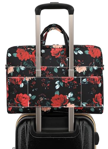 DACHEE Laptop Shoulder Bag for 15 Inch/15.6 Inch Macbook Pro - color: New Redrose Bag