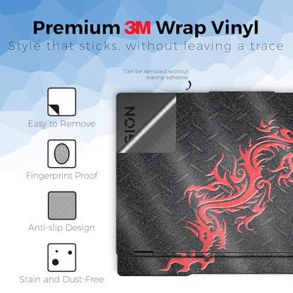 Glossy Glitter Laptop Skin Compatible with Lenovo Legion 5 Gaming Laptop (15IRX9) 2024 - Red Dragon - Premium 3M Vinyl Protective Wrap Decal Cover - Easy to Apply | Crafted in the USA - color: Red Dragon, size: Legion 5 Gaming (15IRX9) 2024 Top Skin Only,