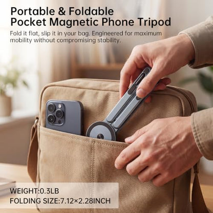 Portable Laptop Stand, 3-in-1 Magnetic Foldable Adjustable, for Desk（Gray） | Aluminum alloy, lightweight compact, 8-level height, ergonomic, for phone/tablet, home office/travel - color: E05-Silver