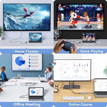 Docking Station for MacBook Pro Air,USB C Docking Station Dual Monitor,Dual HDMI Adapter Hub for Mac MacBook Pro with 2 HDMI(4K @60Hz), 3 USB3.0,SD TF Card Reader and 100W PD USB C Port