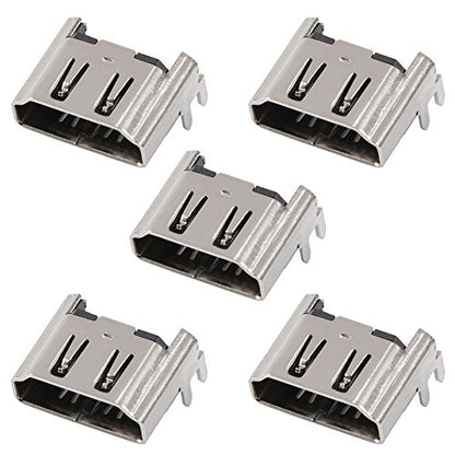 Zerone 5Pcs HDMI Port for, HDMI Port Socket Interface Connector Replacement Repair Part for 4 Console