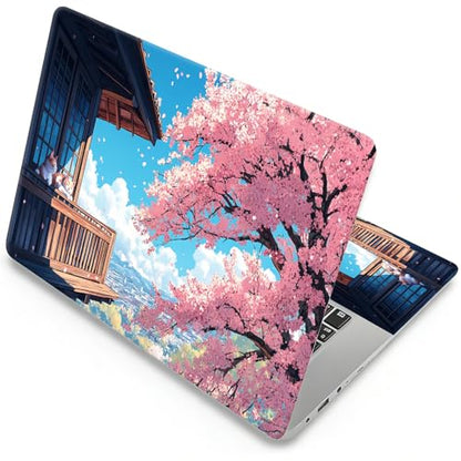 Universal Laptop Skin, DIY Cut-to-Fit Vinyl Cover Compatible with HP, Dell, Lenovo, Mac (13.3" to 15.6"), Anti-Scratch, No Residue & Bubble-Free Protective Decal Sticker, Anime Cat Cherry - color: Anime Cat Cherry