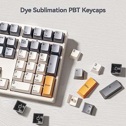 Kisnt KN34 Mechanical Numpad, Full-Function for Heavy Excel Financial | Wired 34 Keys Hot Swappable, PBT Keycaps with White Backlit, Laptop MacBook PC Desktop Compatible (Brown Switch)