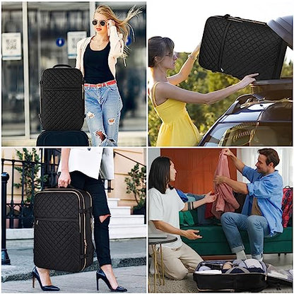 Large Travel Backpack Women, Flight Approved Carry On Backpack, Water Resistant Anti-Theft Casual Daypack Bag Fit 18.4 Inch Laptop with USB Charging Port, Black - color: Black, size: 18.4 inch
