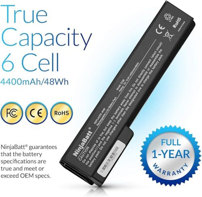 NinjaBatt Battery for HP 8460P 8470P 8570P 6460B 6560B CC06 628668-001 | Fits 6465B 6470B CC09 CC06XL 628666-001 628670-001 631243-001 634087-001 634089-001 – 6 cells 4400mAh 48Wh 10.8V - size: HP CC06 CC09 CC06XL