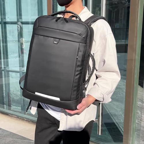 Business Backpack For Men And Women 16 Inch, Waterproof Travel Laptop Backpack With USB Charger Port, Lightweight Work Computer Bag,College Laptop Backpacks,Black