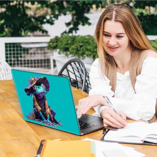 Laptop Skin Sticker Decal, Universal Reusable Vinyl Laptop Cover for 12" 13" 13.3" 14" 15" 15.4" 15.6" Notebook PC, Waterproof Scratch-Resistant with 2 Wrist Pads, Easy to Apply & Remove,Art Frog - color: Art Frog