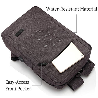 VASCHY Business Laptop Backpack for 17 inch Computer With USB Charging Cable - color: Dark Gray