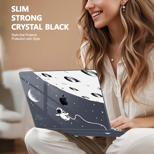 May Chen for MacBook Pro 13 inch Case 2022 2021 2020 Release A2338 M2 M1 A2289 A2251, Plastic Crystal Hard Shell Case Cover for MacBook Pro 13 inch Touch Bar Fits Touch ID, Astronaut Flight - color: Astronaut Flight