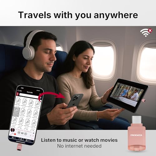 Micro SD Card Reader for iPhone 17/16/15, iPad, Android, Mac, PC, Laptop, USB C Memory Card Reader Adapter, Auto Photo Backup, Apple MFi Photo Stick Phone Drive iXflash Q mini w/Free App Pink - color: Pink