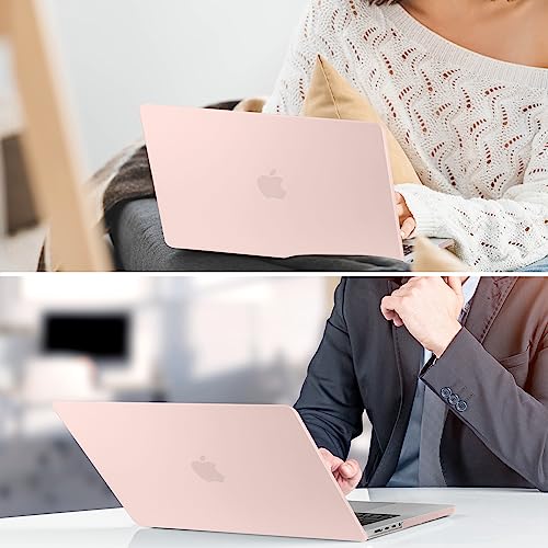 for MacBook Air 15 Inch Case M5 M4 M3 M2 (2026-2023) A3448 A3241 A3114 A2941, Protective Hard Shell Cover Compatible with Touch ID & Liquid Retina Display - Matte Chalk Pink - color: Matte Chalk Pink