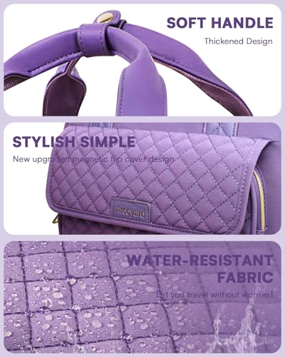 Underseat Carry On Luggage with Wheels, Airline Approved Personal Item Luggage, 16-Inch Multi-functional Underseat Luggage, Lightweight Overnight Suitcase for Women, Bussiness, Travel, Purple - color: Purple