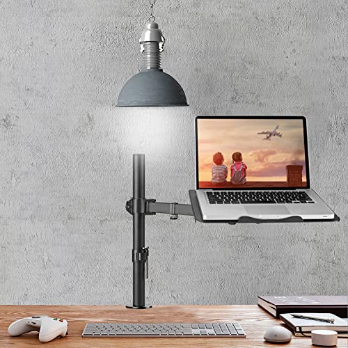 suptek Laptop Notebook Desk Mount Stand, Adjustable Single Monitor Laptop Arm Mount with Ventilated Tray,up to 17 inch,Holds up to 22 lbs - style: Laptop