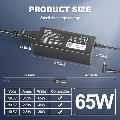 45W 65W Laptop Charger SK90A195231 SK90195333 for HP Pavilion 15-F F272WM | for 15-f111dx 15-f211wm 15-f271wm 15-f233wm f387wm f211nr f337wm f224wm and More hp Laptop Power Supply Cargador Ac Adapter