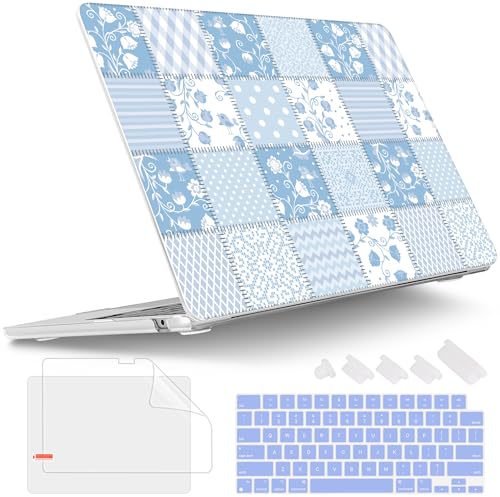 Tuiklol for MacBook Air 13 inch Case M5 2026 M4 2025 M3 2024 M2 2022 Release Model A3449 A3240 A3113 A2681,Plastic Hard Shell Cover for MacBook Air 13.6 with Touch ID, Patchwork Floral - color: Patchwork Floral