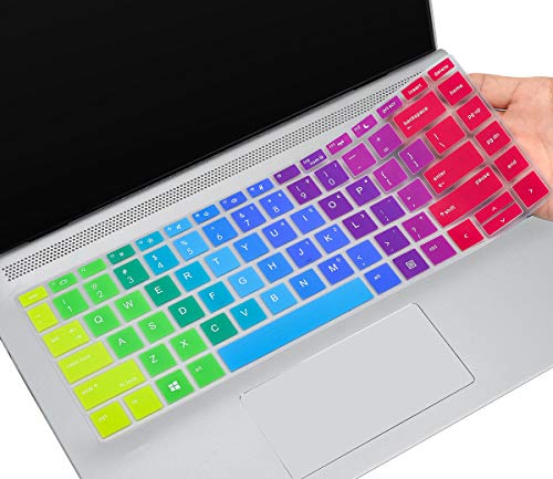 Colorful HP ProBook Keyboard Cover for 14 inch HP ProBook 440 G5 G6 G7, HP ProBook x360 440 G1 14", HP ProBook 430 G5 14", HP ProBook 640 G4 G5 14" Notebook Skin(Not Fit ProBook 440 445 G11), Rainbow - color: Rainbow