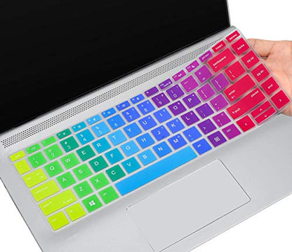 Colorful HP ProBook Keyboard Cover for 14 inch HP ProBook 440 G5 G6 G7, HP ProBook x360 440 G1 14", HP ProBook 430 G5 14", HP ProBook 640 G4 G5 14" Notebook Skin(Not Fit ProBook 440 445 G11), Rainbow - color: Rainbow