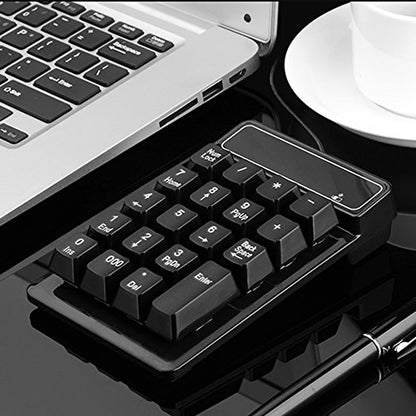 Numeric Keypad, Mechanical Feel USB Number Pad with 000 Key for Accounting, Data Entry & Excel, Wired 19 Key Pad for Laptop, Desktop, Plug and Play