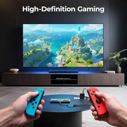 RayCue 2-in-1 USB C Hub, USB C to HDMI Adapter with HDMI 4K@60Hz & 100W PD Charging - Adapter for Laptop, MacBook, IPad (USB-C), iPhone 15/16, Tablets, Switch - color: Blue