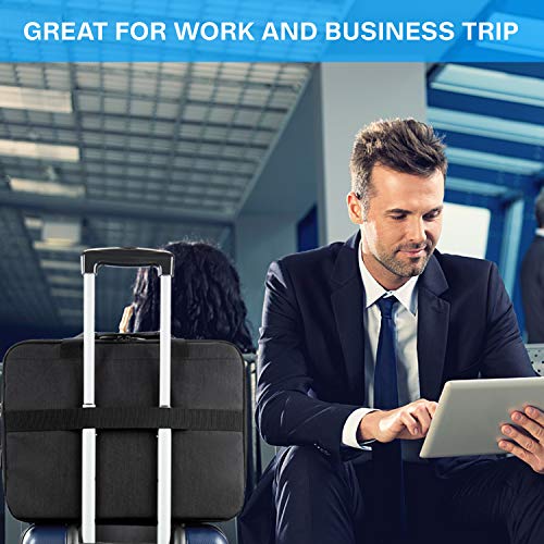 BAGSMART 18 Inch Laptop Bag Expandable Briefcase Computer Bag Men, Black | Women Laptop Shoulder Bag, Work Bag Business Travel Office - color: Black-18.4 Inch