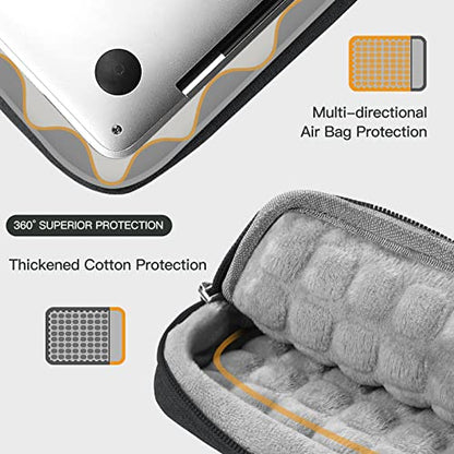 360° Protective Laptop Sleeve for 14 inch MacBook Pro M4/M3/M2/M1 Chips Pro/Max A2992 A2918 A2779 A2442 2024-2021, 13 inch Air A2681 A2337 Pro A2686 A2338, Splash-Resistant Case Bag, Black - color: Black, size: 13.3-14 inch