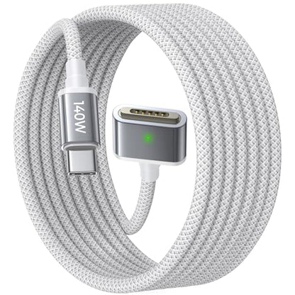 LISEN MacBook Charger USB-C to Magnetic 3 Cable (6.6FT) for M4/M3/M2 MacBook Pro Air M5 Charger, 140W Magnetic Safe 3 Cable Computer Laptop Cord for Pro (16"/14" 2026-2021) Air (15''/13'' 2026-2022) | for M5/M4/M3/M2 MacBook Air Pro M5 Charger MacBook Pro