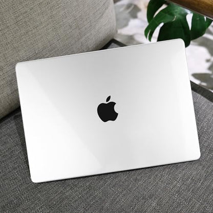 MEEgoodo for M5 MacBook Pro 16 inch Case 2026 2024 2023 2021 (Fit Model A3429/A3428/A3403/A3186/A2991/A2780/A2485) M5 M4 M3 M2 M1 Pro/Max, Laptop Case with Keyboard & Webcam Cover, Crystal Clear - color: Crystal Clear