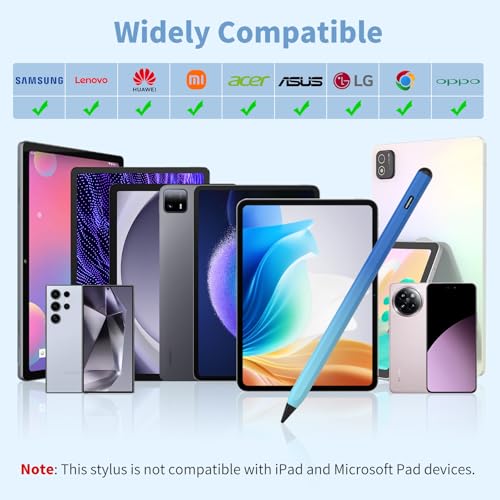 COO Universal Active Stylus Pen for iOS, Android & Samsung Touch Screens | Smart Digital Stylus for Lenovo/Vivo/Mi/HUAWEI Tablets, iPhone/Samsung/Pixel Phones for Drawing, Gradient Blue - color: Gradient Blue