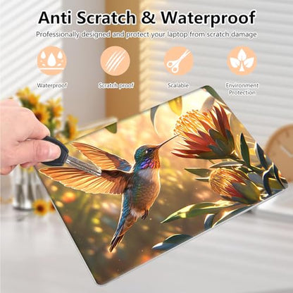 Laptop Skin Sticker Decal 15.6 Inch,12 13 13.3 14 15 15.6 in Laptop Netbook Skins for Notebook,Art Decal Removable Waterproof Scratch Resistant,Universal Vinyl Cover,Hummingbird Flower - color: Hummingbird Flower