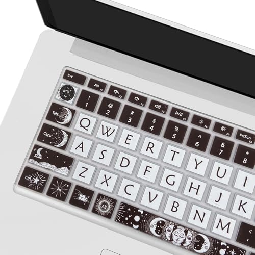 Cute Keyboard Cover for Microsoft Surface Laptop 3/4 / 5 13.5”&15”, Surface Laptop Studio 1/2 14.4”, Sun and Moon - color: Sun and Moon