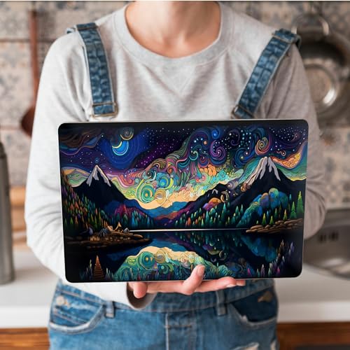 Universal Laptop Skin Sticker with 2 Wrist Pad Skins, Waterproof Scratch Resistant Vinyl Laptop Cover Decal, Cut to Fit for 11–15.6 Inch MacBook HP Dell Lenovo, Art Landscape - color: Art Landscape
