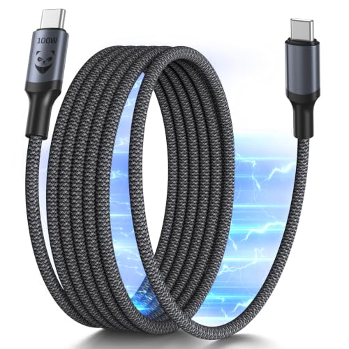 PandaShield USB C to USB C Cable, 100W Magnetic Type C Fast Charging Cord, Self-Organizing Charging Cable for Car and Home, Compatible with iPhone, iPad, MacBook and Android, 6.6FT, 1-Pack - size: 6.6FT(1 Pack)