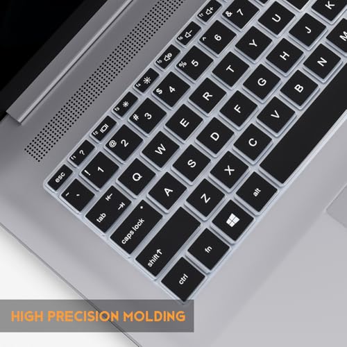 Keyboard Cover Skin for 17.3 HP Laptop 17-cn 17-cp Series 17t-cn400/cn300/cn200 17-cn3399nr 17-cp2199nr 17-cn5075cl 17-cp3155cl cp2025dx 17-cn3003dx 17-cn2083dx cn3327dx 17z-cp200/cp300, Black - color: Black