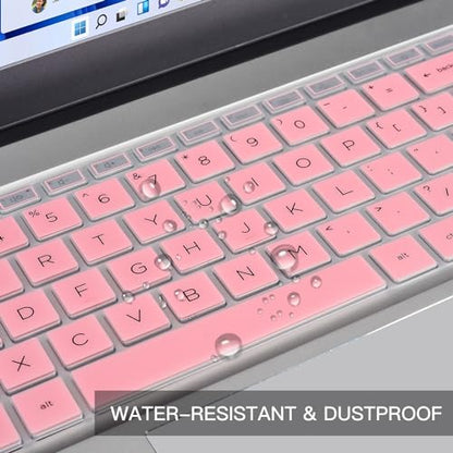 Keyboard Cover for HP 15.6 Laptop 15-fc 15-fd Series, HP 15z-fc000 15t-fd000 fd100 fd200 15-fc0499nr 15-fc0502nr 15-fc0399nr 15-fc0099nr 15-fd0083wm fd0127dx fd0012nr, HP 255 G10 Laptop - color: Pink