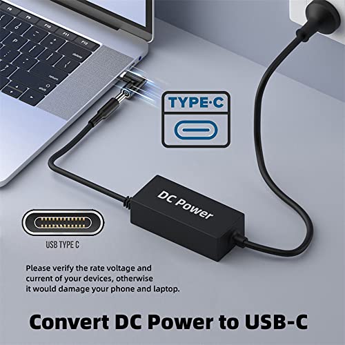 DC Jack 5.5x1.7mm Input to USB-C Type-C Angled 90 Degree Power Plug Charge Adapter for Laptop Phone - style: 5.5x1.7mm