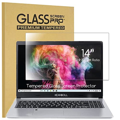 14 Inch Laptop Screen Protector,Tempered Glass Protector for 14" HP/Dell/Sony/ASUS/Samsung/Lenovo/Acer/MSI/LG/Razer Blade 14" 16:9 (1366 * 768) Laptop,9H Hardness, Anti Scratc